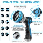 KETTOYA 200FT Expandable Garden Hose Flexible Water Hose with 10Pattern Spray Nozzle LeakProof Retractable Heavy Duty Hose Pipe 4Layer Latex Core Dur